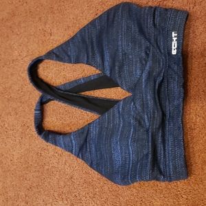 ECHT Black/Blue Sports Bra Small